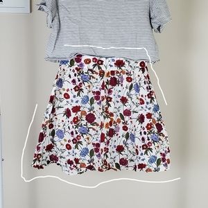Cotton floral skirt